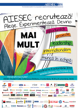 AIESEC recruteaza!